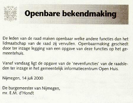 Openbare bekendmaking